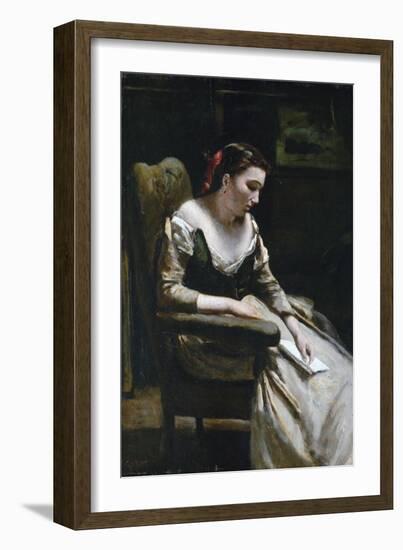 The Letter-Jean-Baptiste-Camille Corot-Framed Giclee Print