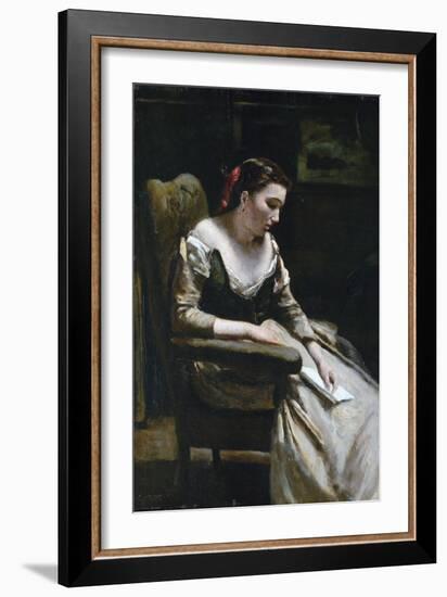 The Letter-Jean-Baptiste-Camille Corot-Framed Giclee Print