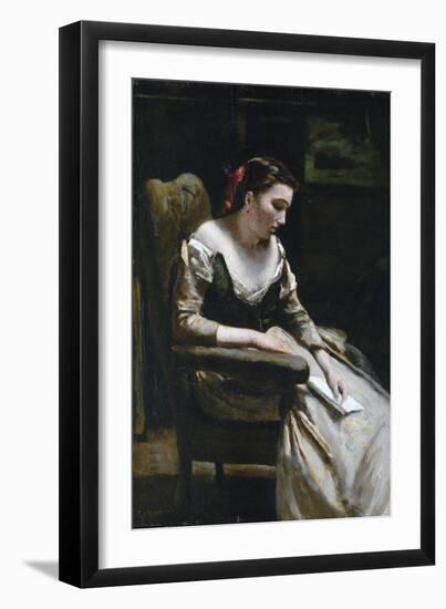 The Letter-Jean-Baptiste-Camille Corot-Framed Giclee Print