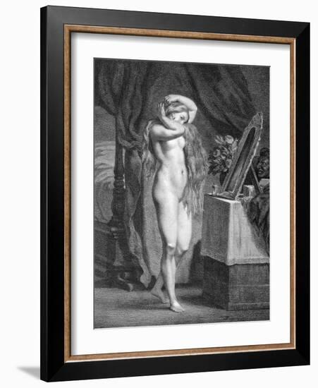 The Levee (Engraving) (B/W Photo)-Ferdinand Victor Eugene Delacroix-Framed Giclee Print