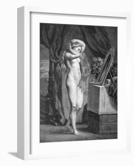 The Levee (Engraving) (B/W Photo)-Ferdinand Victor Eugene Delacroix-Framed Giclee Print
