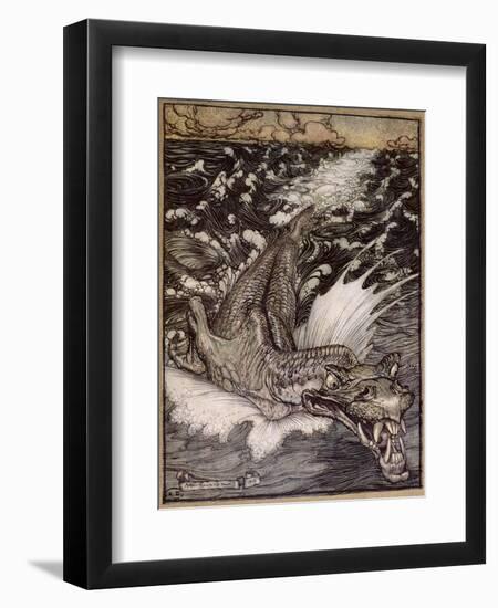 The Leviathan, 1908-Arthur Rackham-Framed Giclee Print