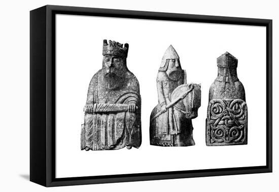 The Lewis Chessmen, (Norwegian), C1150-C1200-null-Framed Premier Image Canvas