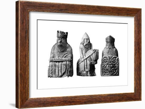 The Lewis Chessmen, (Norwegian), C1150-C1200-null-Framed Giclee Print