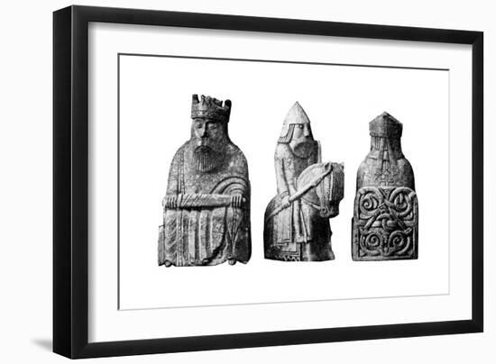 The Lewis Chessmen, (Norwegian), C1150-C1200-null-Framed Giclee Print