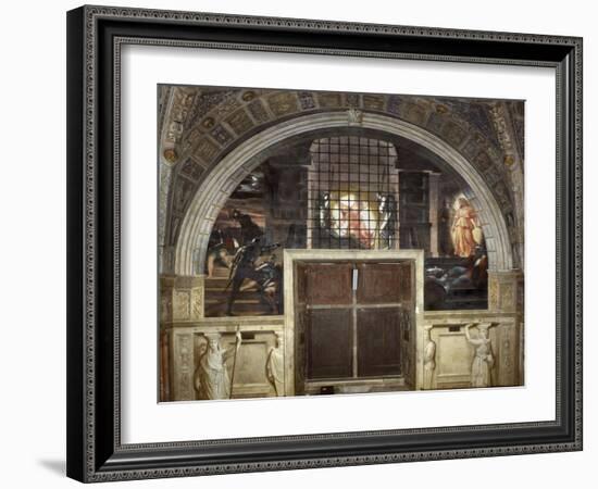 The Liberation of Saint Peter, Stanza Di Eliodoro, 1514-Raphael-Framed Giclee Print