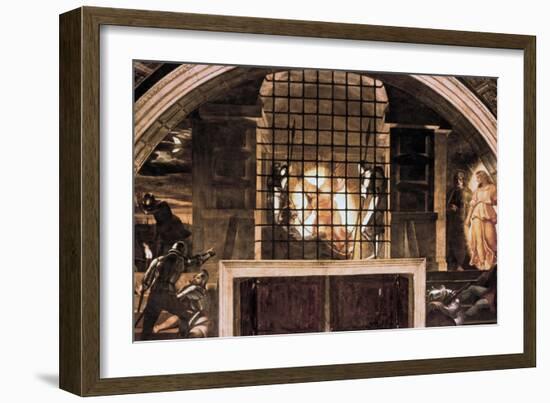 The Liberation of St Peter, 1514-Raphael-Framed Giclee Print