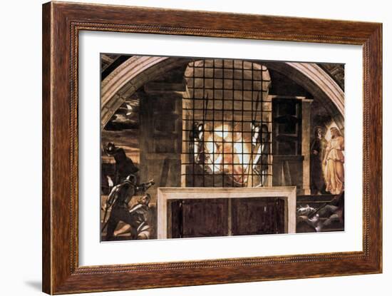 The Liberation of St Peter, 1514-Raphael-Framed Giclee Print