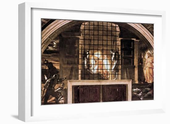 The Liberation of St Peter, 1514-Raphael-Framed Giclee Print