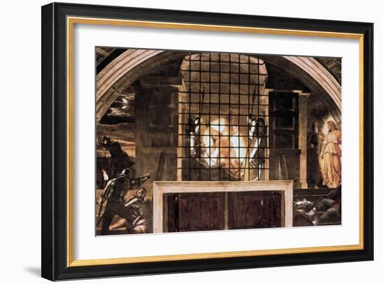 The Liberation of St Peter, 1514-Raphael-Framed Giclee Print