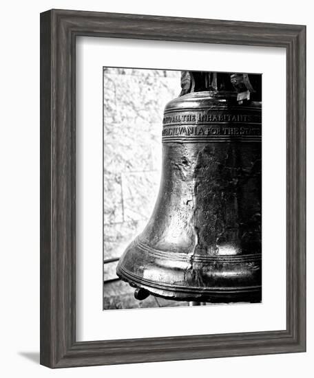 The Liberty Bell, Philadelphia, Pennsylvania, United States, Black and White Photography-Philippe Hugonnard-Framed Photographic Print