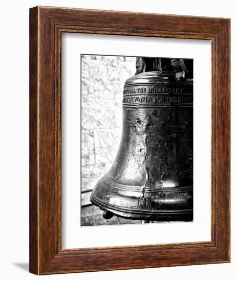 The Liberty Bell, Philadelphia, Pennsylvania, United States, Black and White Photography-Philippe Hugonnard-Framed Photographic Print