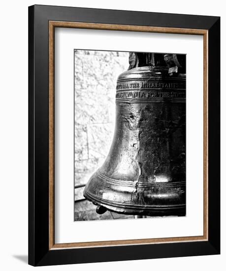 The Liberty Bell, Philadelphia, Pennsylvania, United States, Black and White Photography-Philippe Hugonnard-Framed Photographic Print