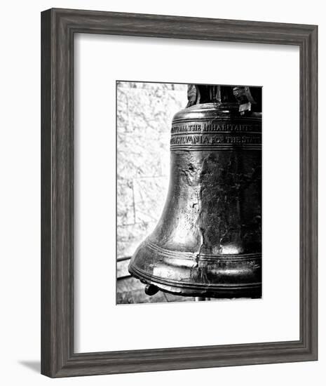 The Liberty Bell, Philadelphia, Pennsylvania, United States, Black and White Photography-Philippe Hugonnard-Framed Photographic Print