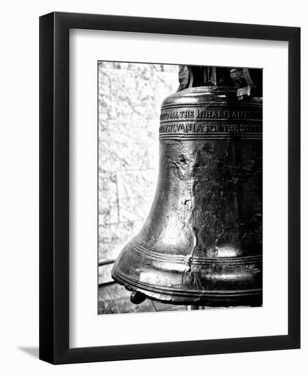 The Liberty Bell, Philadelphia, Pennsylvania, United States, Black and White Photography-Philippe Hugonnard-Framed Photographic Print