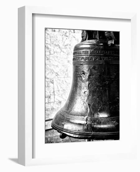 The Liberty Bell, Philadelphia, Pennsylvania, United States, Black and White Photography-Philippe Hugonnard-Framed Photographic Print