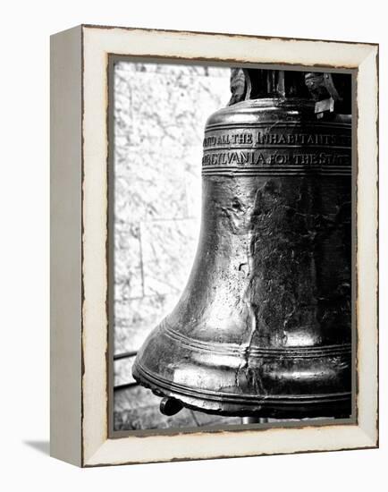 The Liberty Bell, Philadelphia, Pennsylvania, United States, Black and White Photography-Philippe Hugonnard-Framed Premier Image Canvas