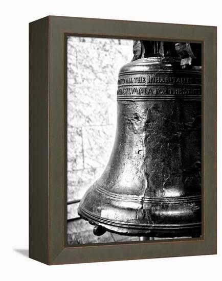 The Liberty Bell, Philadelphia, Pennsylvania, United States, Black and White Photography-Philippe Hugonnard-Framed Premier Image Canvas