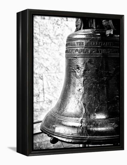The Liberty Bell, Philadelphia, Pennsylvania, United States, Black and White Photography-Philippe Hugonnard-Framed Premier Image Canvas