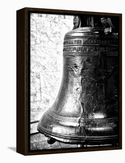 The Liberty Bell, Philadelphia, Pennsylvania, United States, Black and White Photography-Philippe Hugonnard-Framed Premier Image Canvas