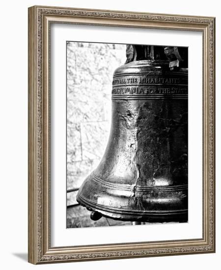 The Liberty Bell, Philadelphia, Pennsylvania, United States, Black and White Photography-Philippe Hugonnard-Framed Photographic Print