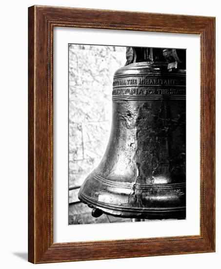 The Liberty Bell, Philadelphia, Pennsylvania, United States, Black and White Photography-Philippe Hugonnard-Framed Photographic Print