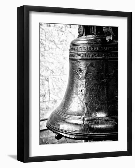 The Liberty Bell, Philadelphia, Pennsylvania, United States, Black and White Photography-Philippe Hugonnard-Framed Photographic Print