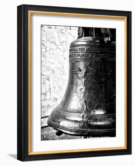 The Liberty Bell, Philadelphia, Pennsylvania, United States, Black and White Photography-Philippe Hugonnard-Framed Photographic Print