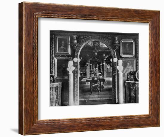 The Library, Keir House, Bridge of Allan, Stirlingshire, Scotland, 1924-1926-Valentine & Sons-Framed Giclee Print