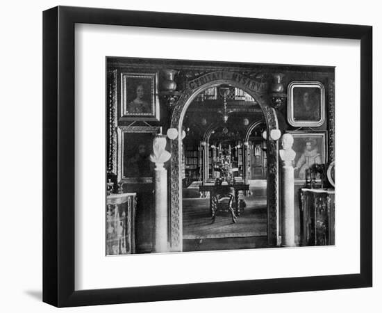 The Library, Keir House, Bridge of Allan, Stirlingshire, Scotland, 1924-1926-Valentine & Sons-Framed Giclee Print