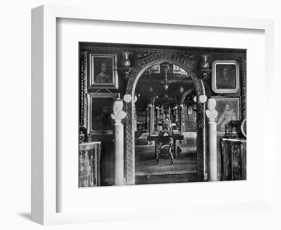 The Library, Keir House, Bridge of Allan, Stirlingshire, Scotland, 1924-1926-Valentine & Sons-Framed Giclee Print