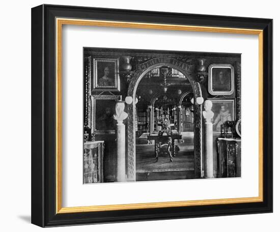 The Library, Keir House, Bridge of Allan, Stirlingshire, Scotland, 1924-1926-Valentine & Sons-Framed Giclee Print