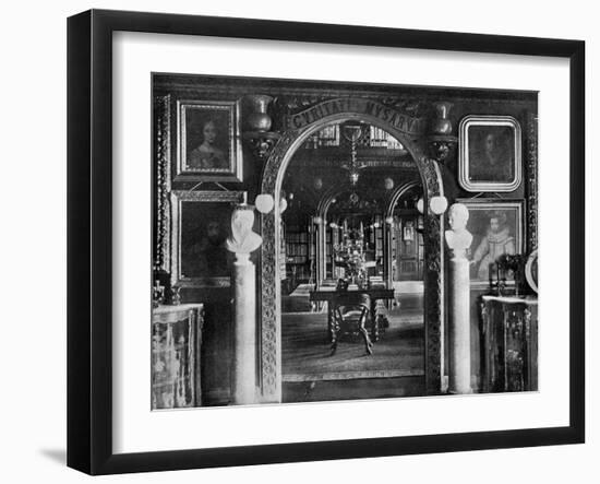 The Library, Keir House, Bridge of Allan, Stirlingshire, Scotland, 1924-1926-Valentine & Sons-Framed Giclee Print