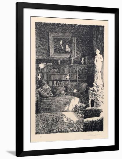 The Library-Roland Descombes-Framed Limited Edition