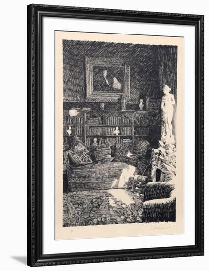 The Library-Roland Descombes-Framed Limited Edition