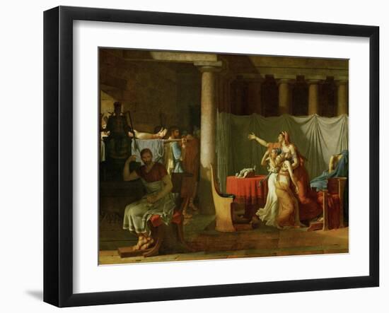 The Lictors Bring Brutus the Bodies of His Sons-Jacques-Louis David-Framed Giclee Print