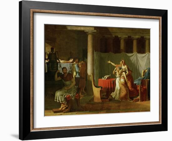 The Lictors Bring Brutus the Bodies of His Sons-Jacques-Louis David-Framed Giclee Print