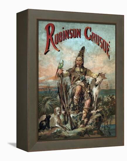 The Life and Adventures of Robinson Crusoe by Defoe-null-Framed Premier Image Canvas