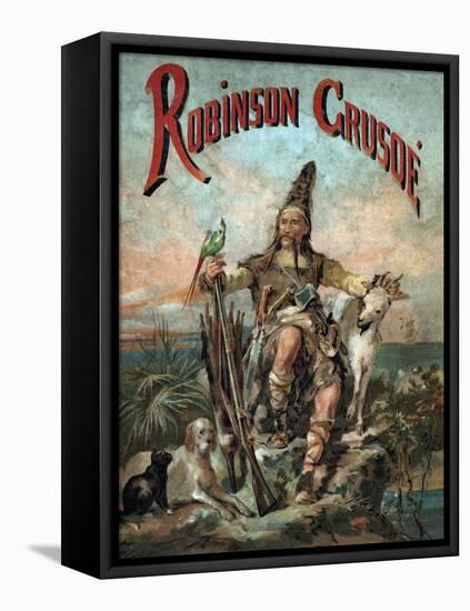 The Life and Adventures of Robinson Crusoe by Defoe-null-Framed Premier Image Canvas