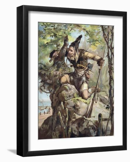 The Life and Adventures of Robinson Crusoe by Defoe-null-Framed Giclee Print