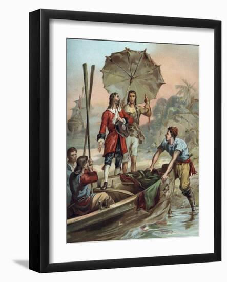 The Life and Adventures of Robinson Crusoe by Defoe-null-Framed Giclee Print