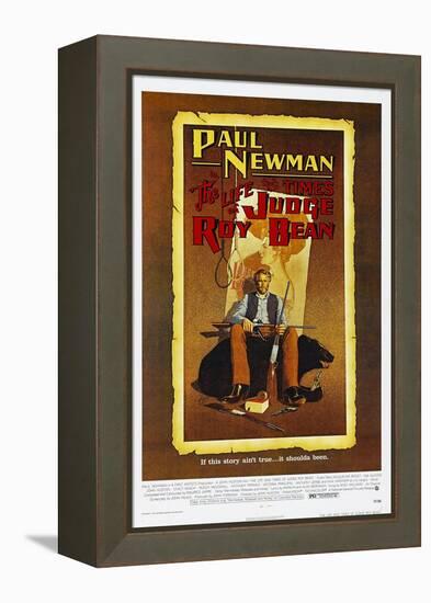 The Life and Times of Judge Roy Bean, US poster, Paul Newman, 1972-null-Framed Stretched Canvas