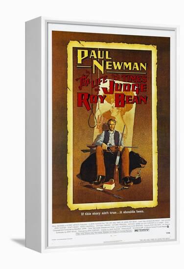 The Life and Times of Judge Roy Bean, US poster, Paul Newman, 1972-null-Framed Stretched Canvas