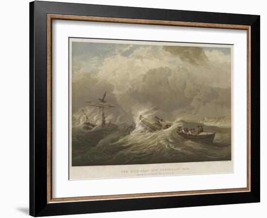 The Life-Boat Off Tynemouth Bar-Edward Duncan-Framed Giclee Print