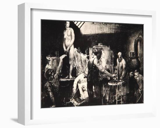 The Life Class, 1917-George Wesley Bellows-Framed Giclee Print