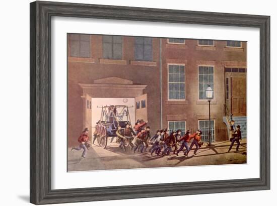 The Life of a Fireman I-Currier & Ives-Framed Art Print