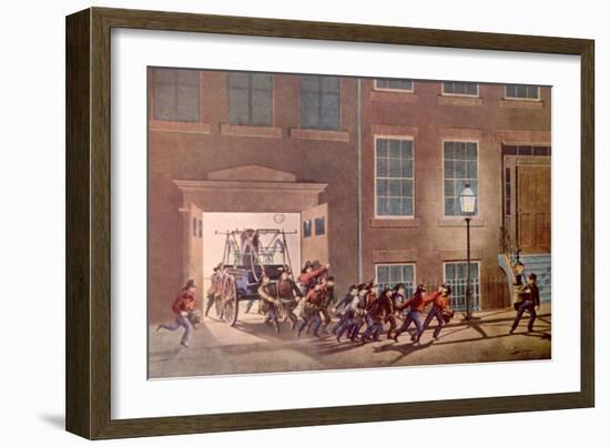 The Life of a Fireman I-Currier & Ives-Framed Art Print