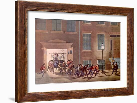 The Life of a Fireman I-Currier & Ives-Framed Art Print