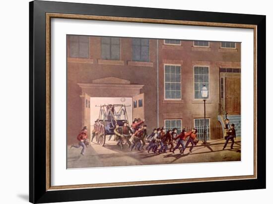 The Life of a Fireman I-Currier & Ives-Framed Art Print