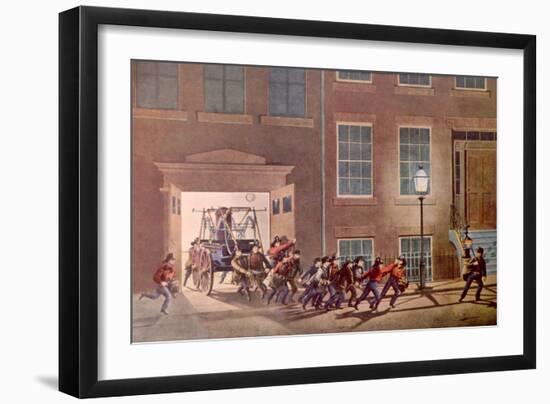 The Life of a Fireman I-Currier & Ives-Framed Art Print